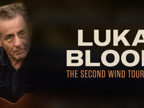 Luka Bloom with his acoustic guitar, The Second Wind Tour 2027